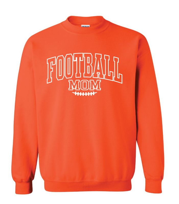 Football Mom Orange Sweatshirt