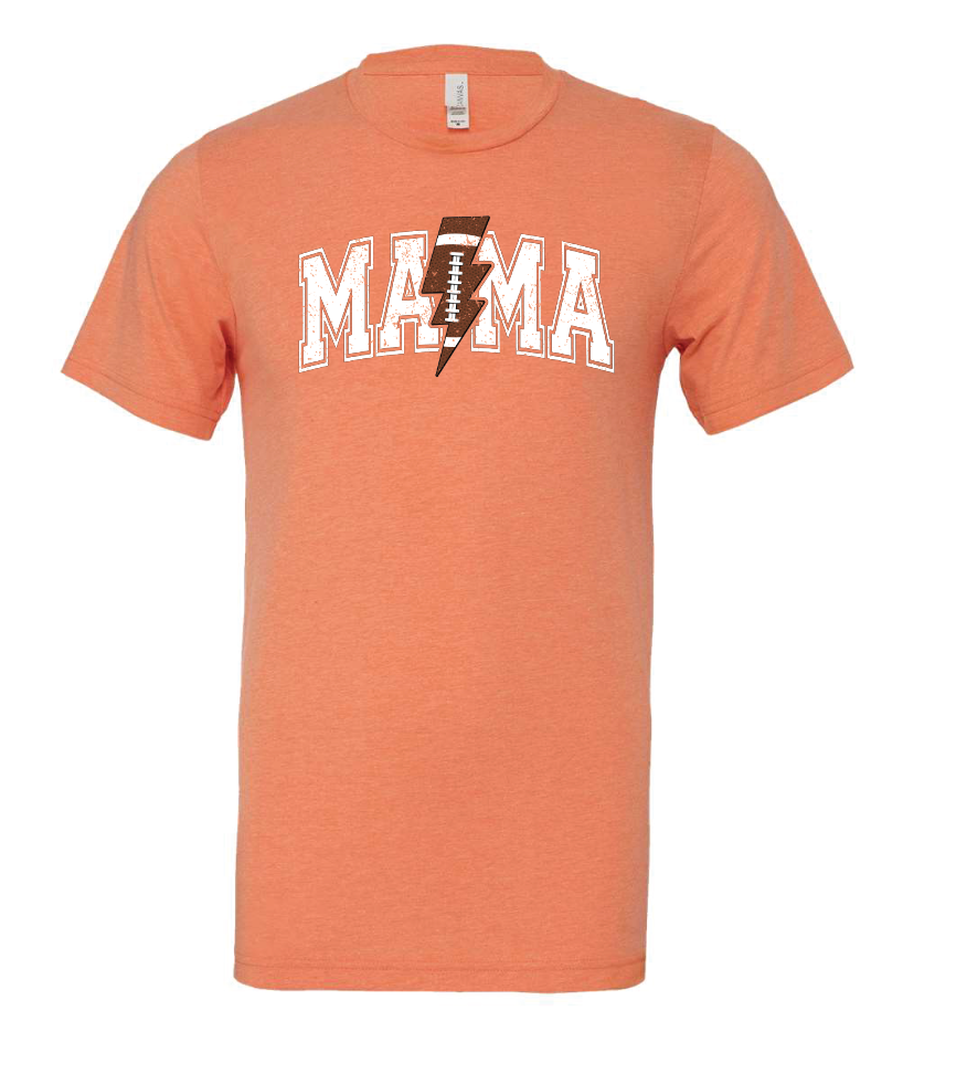 MAMA Lightning Bolt - Heather Orange Shirt - Bella Canvas