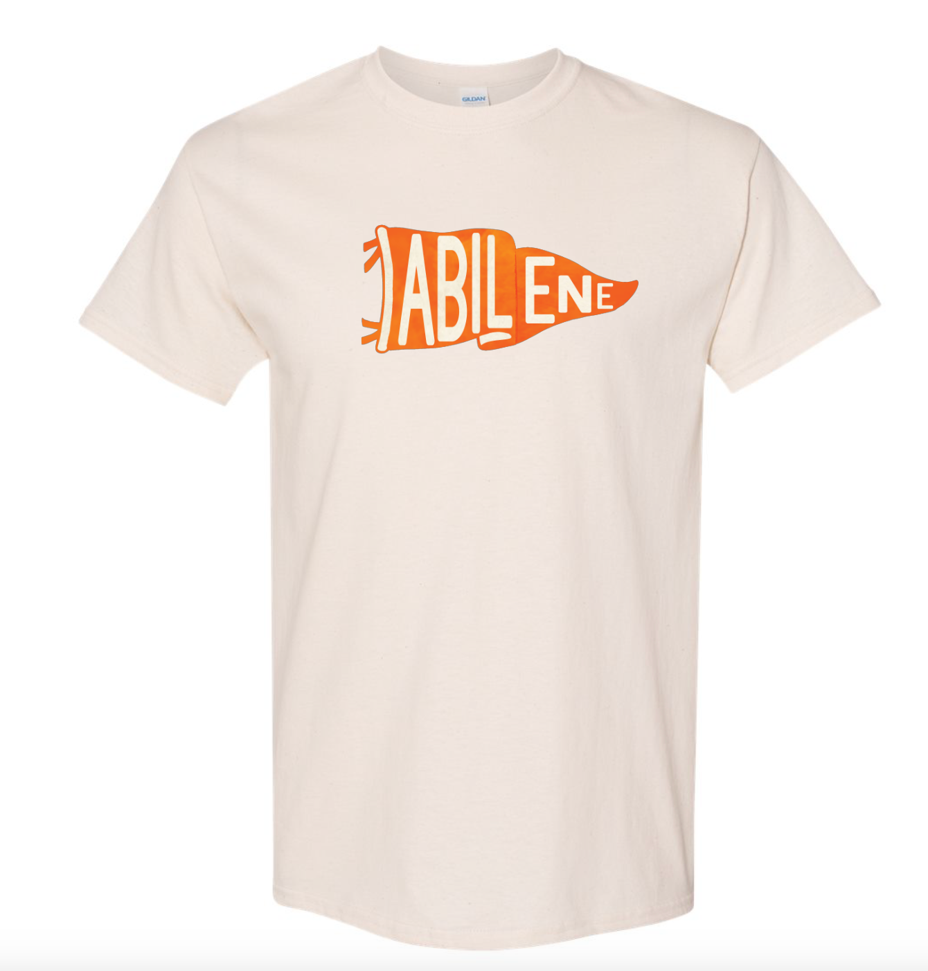 ABILENE ORANGE PENNANT  TSHIRT - SAND 8000