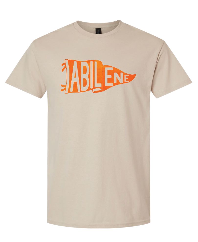 ABILENE ORANGE PENNANT  TSHIRT - SAND