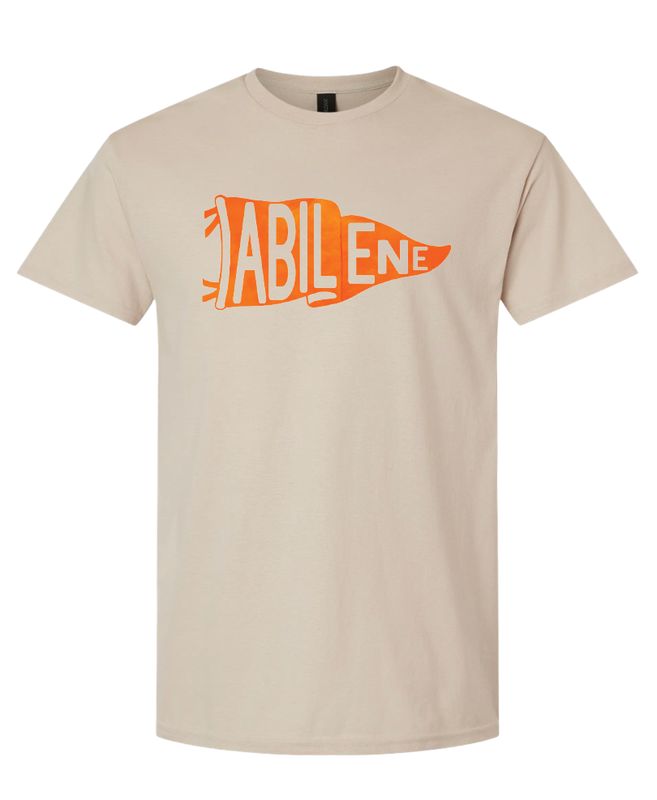 ABILENE ORANGE PENNANT  TSHIRT - SAND