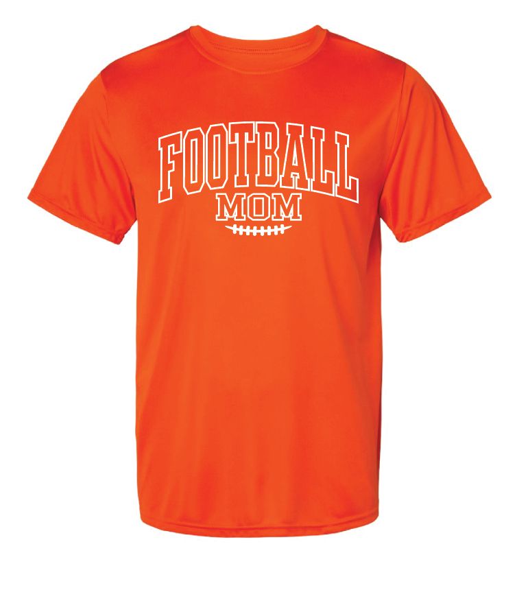 Football Mom Orange Tshirt