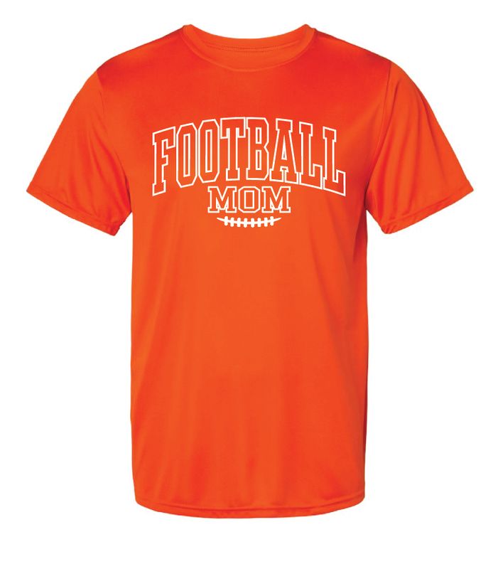 Football Mom Orange Tshirt