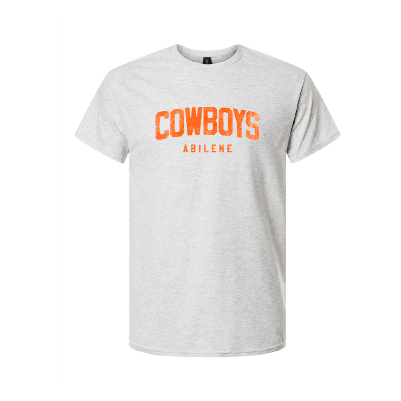 ABILENE COWBOYS DISTRESSED TSHIRT ASH 8000