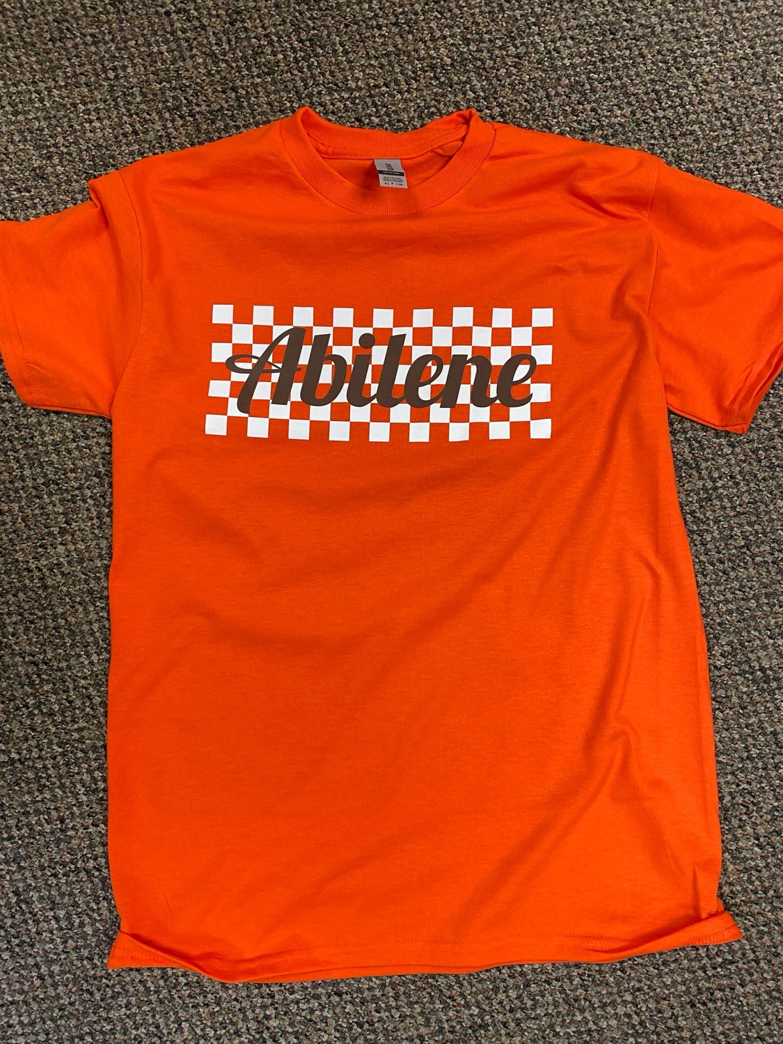 ABILENE CHECKERED ORANGE TSHIRT 8000