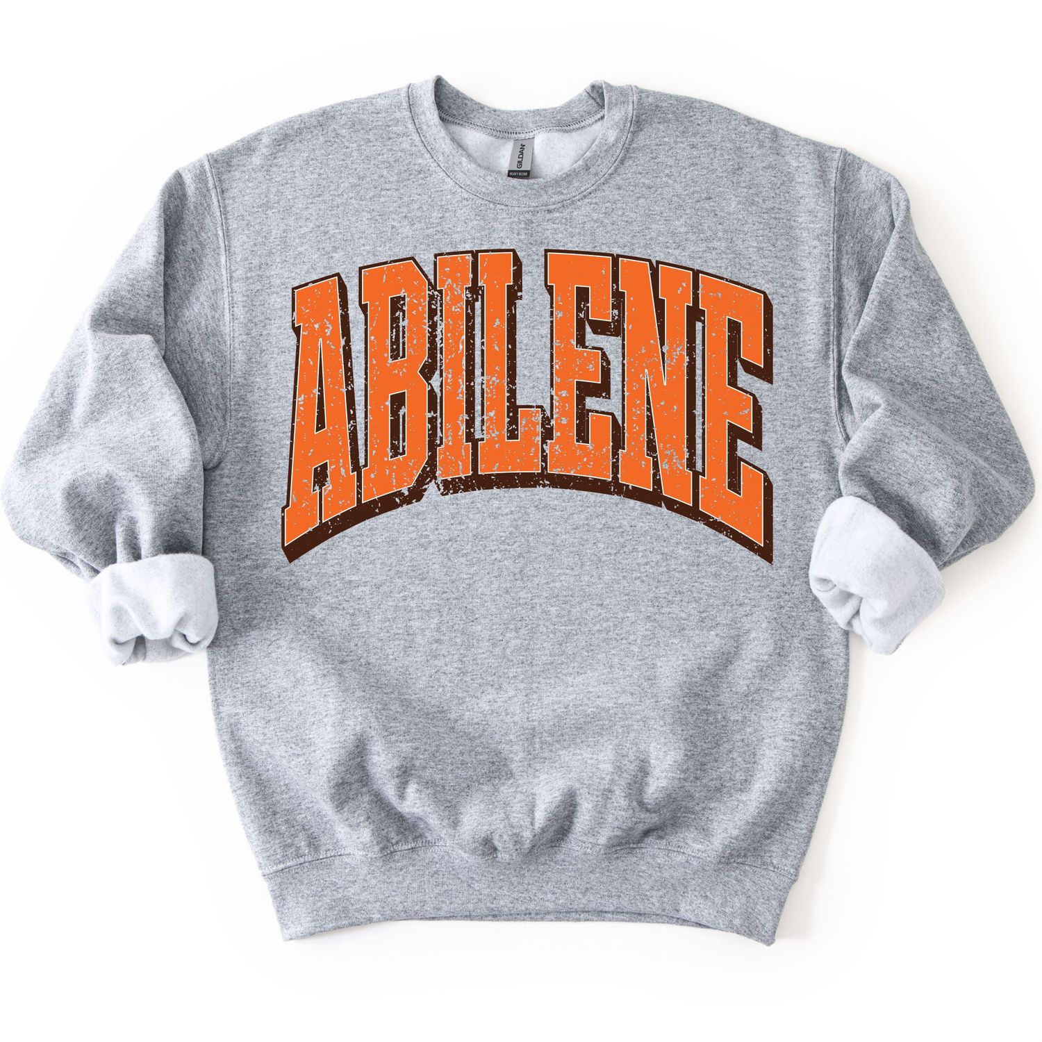 ABILENE CURVED LARGE SWEATSHIRT SPORT GREY 18000