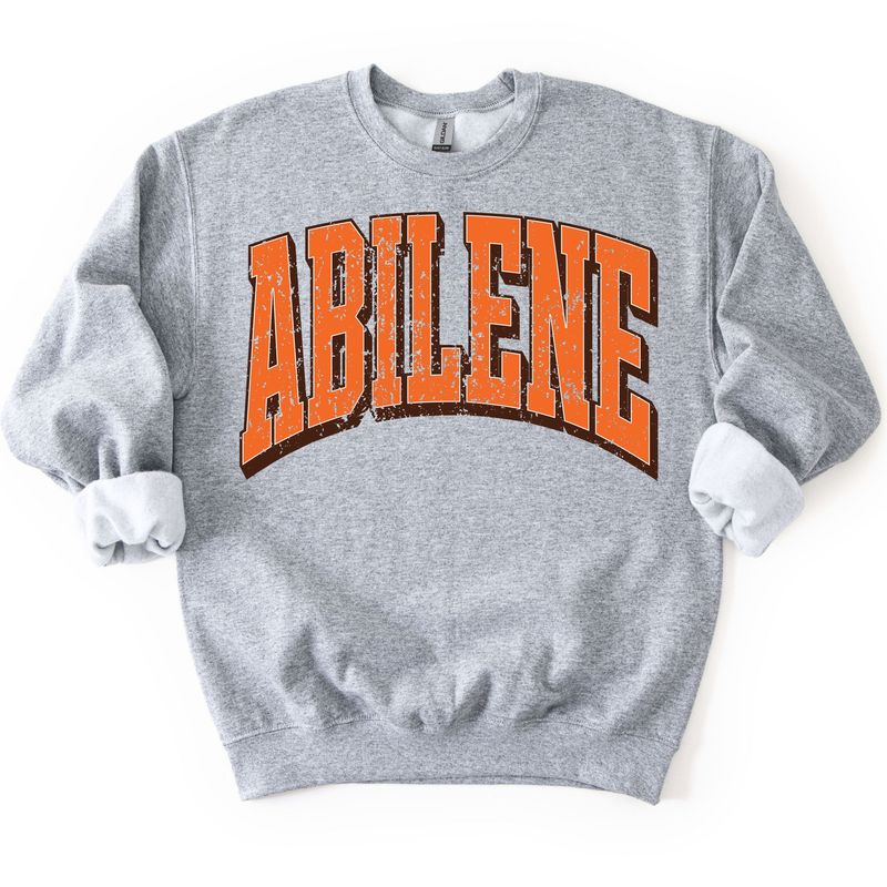 ABILENE CURVED LARGE SWEATSHIRT SPORT GREY 18000