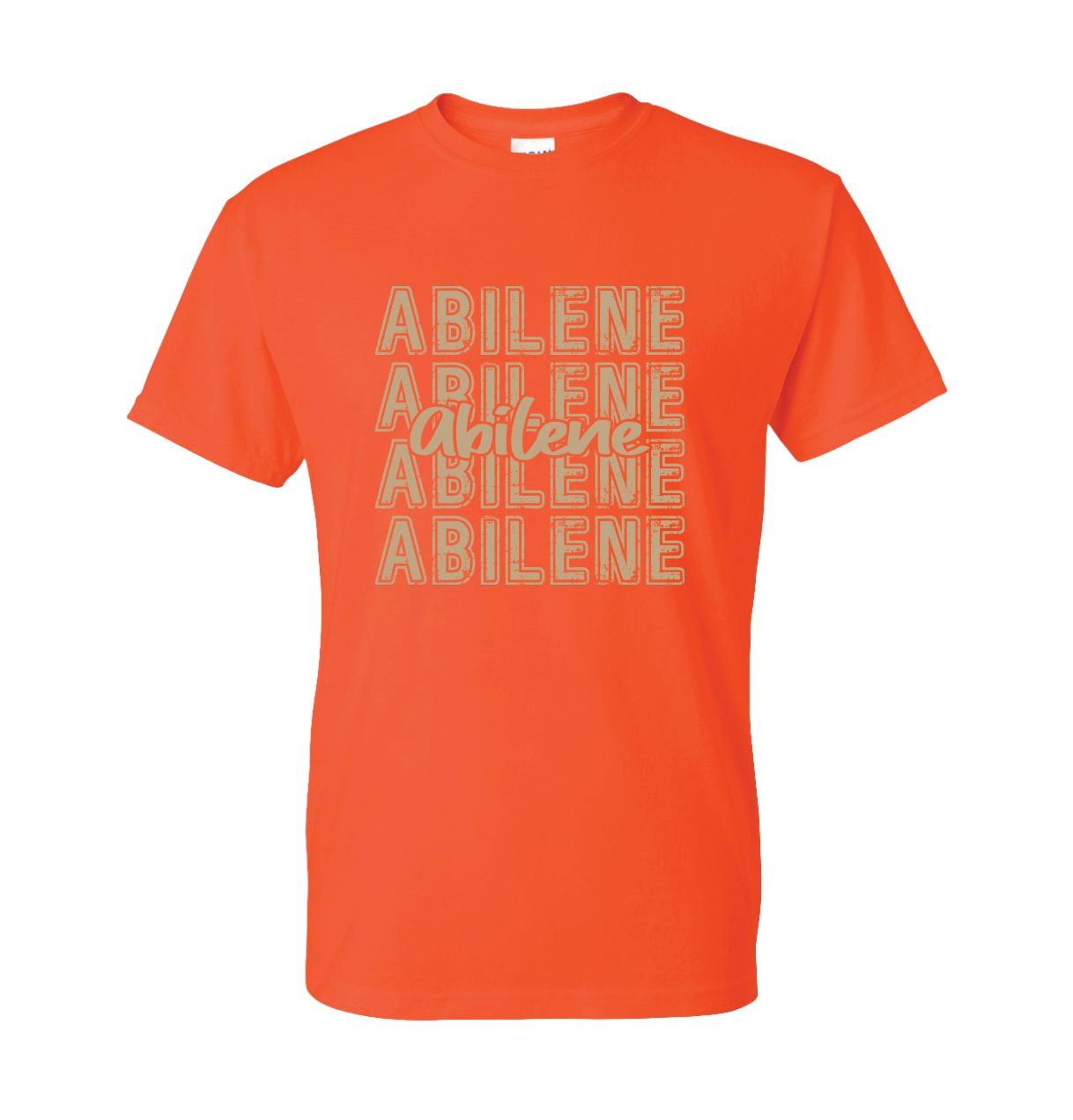 SAND ABILENE REPEAT ORANGE TSHIRT 8000