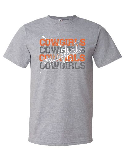 Cowgirls Repeat Volleyball - Splatter Sport Grey 8000 TSHIRT