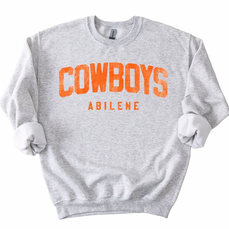 COWBOYS DISTRESSED SWEATSHIRT ASH 18000
