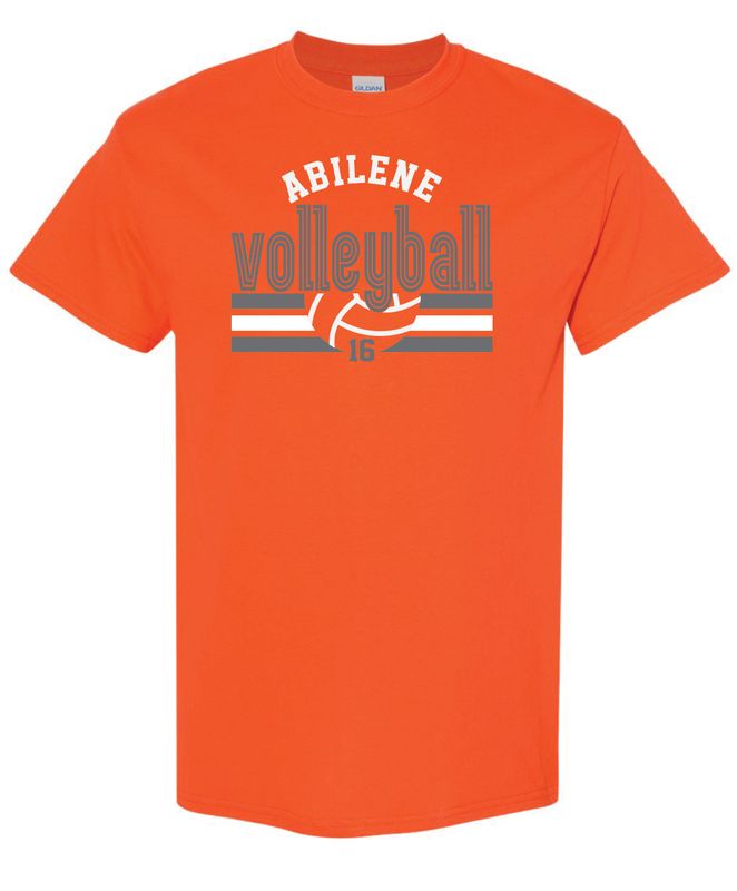 Retro Abilene volleyball 8000 Orange Tshirt