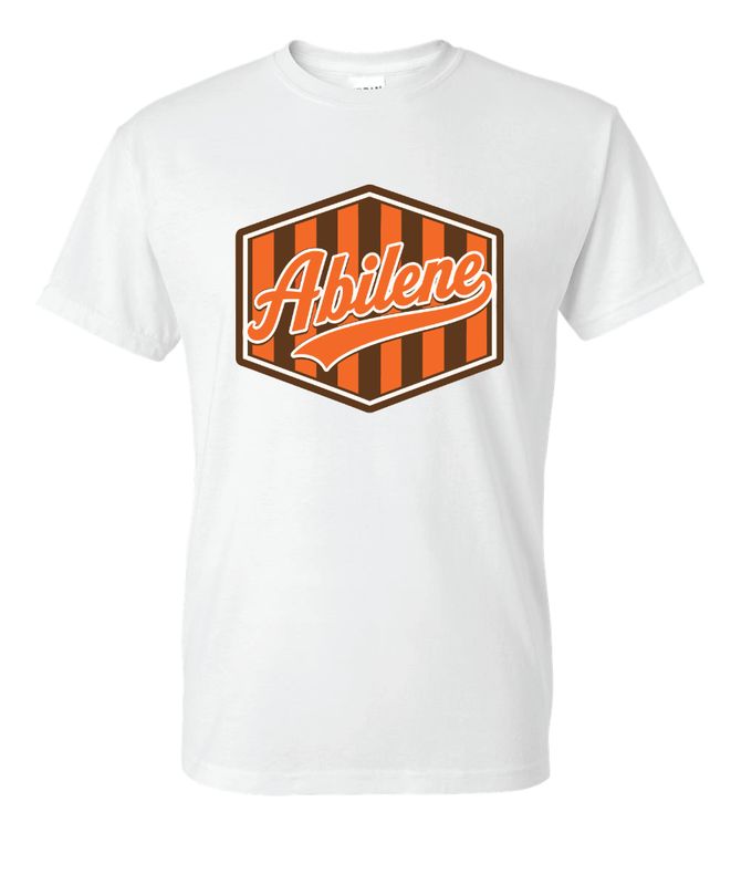ABILENE HEXAGON STRIPES WHITE TSHIRT 8000