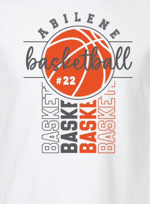 Abilene Vertical Basketball SWEATSHIRT - White