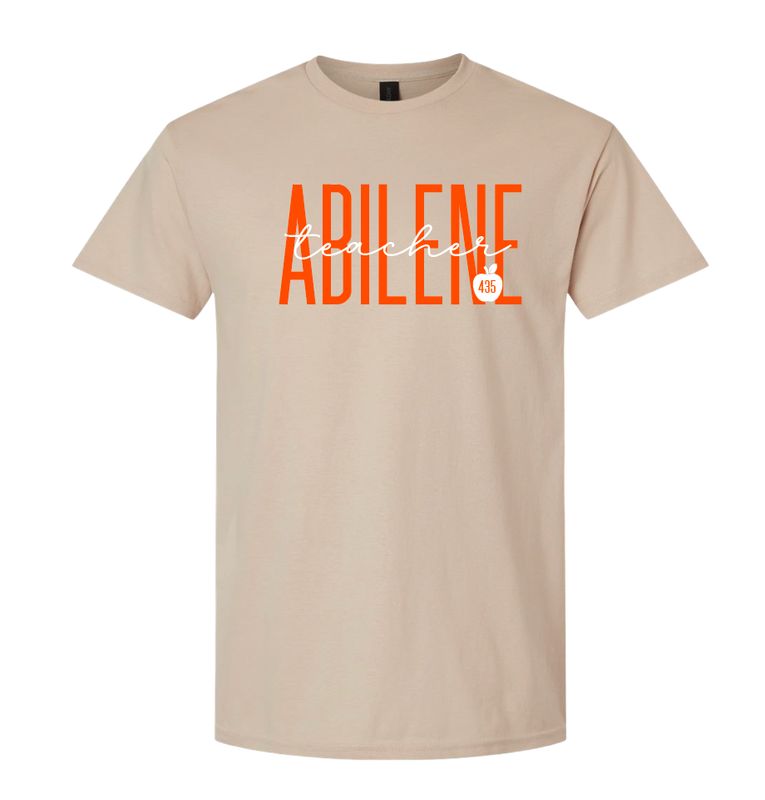 ORANGE ABILENE USD 435 TEACHER - SAND TSHIRT 8000