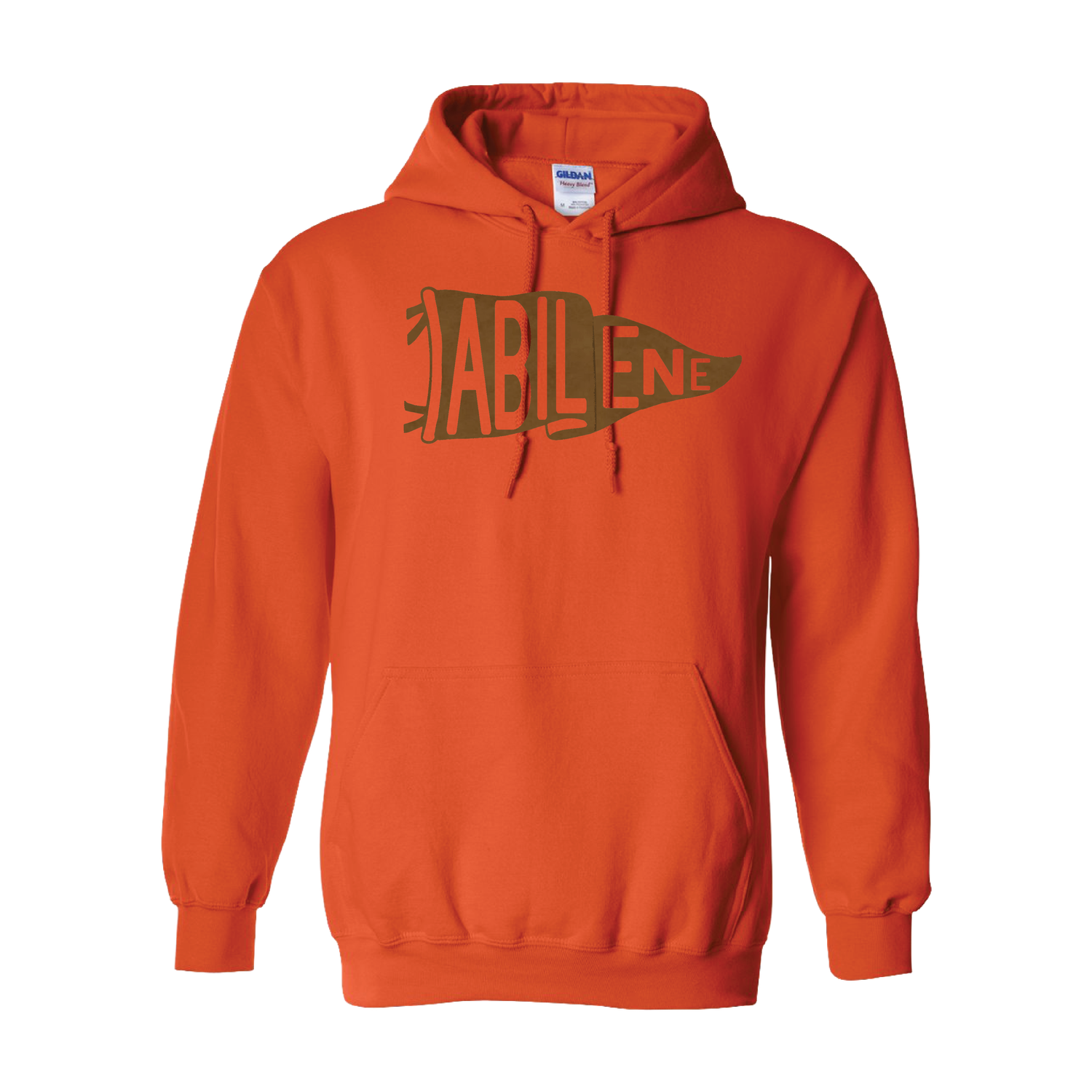 ABILENE BROWN PENNANT ORANGE HOODIE