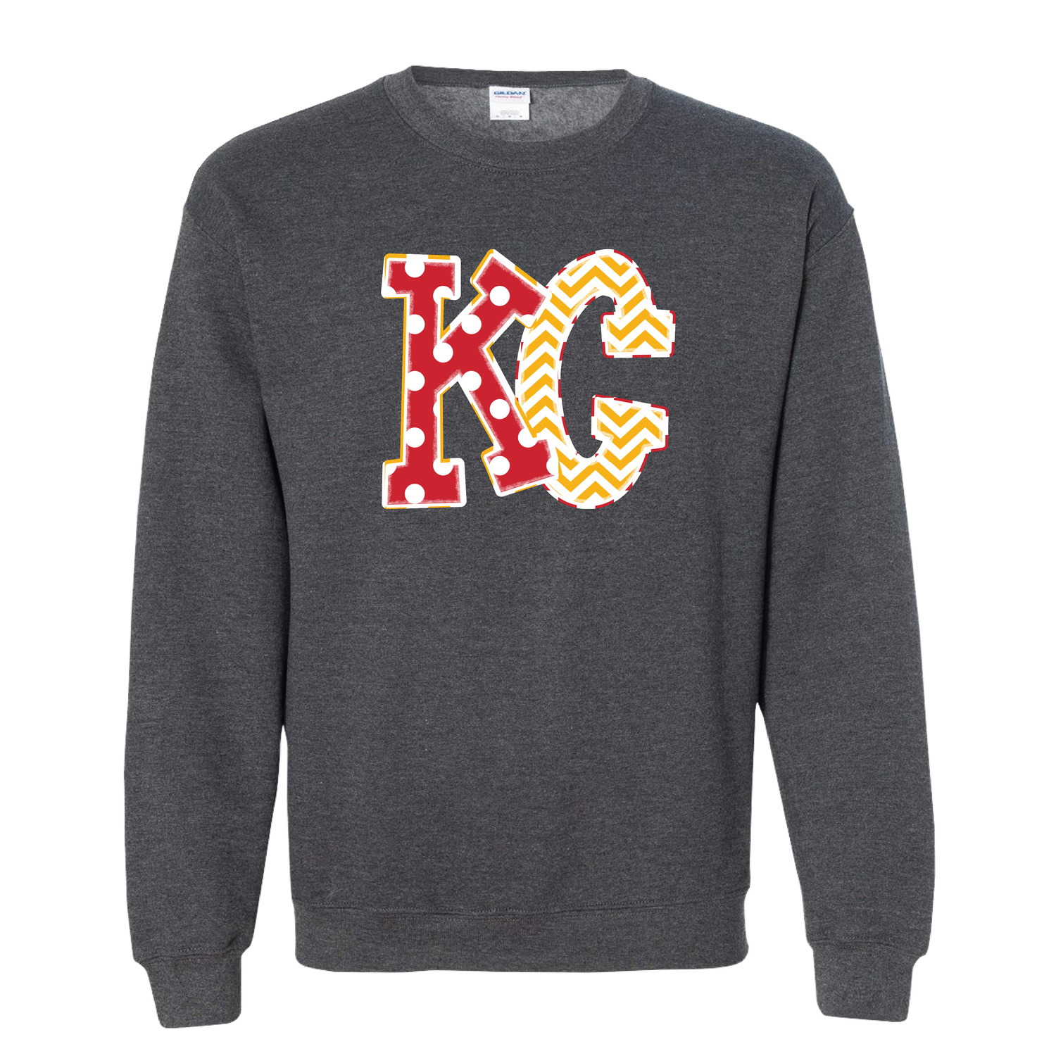 DARK HEATHER GREY KC CHIEFS SWEATSHIRT