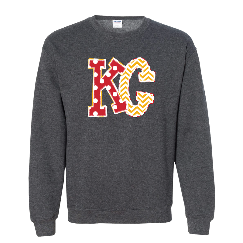 DARK HEATHER GREY KC CHIEFS SWEATSHIRT