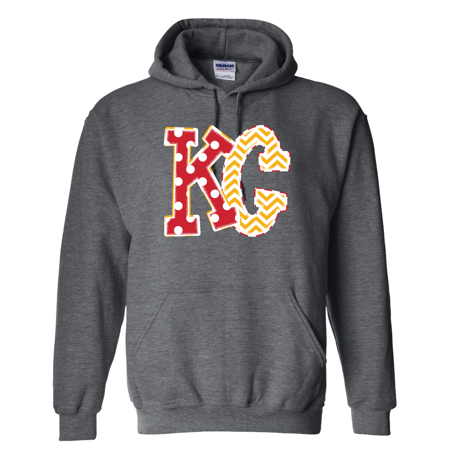 DARK HEATHER GREY KC CHIEFS HOODIE