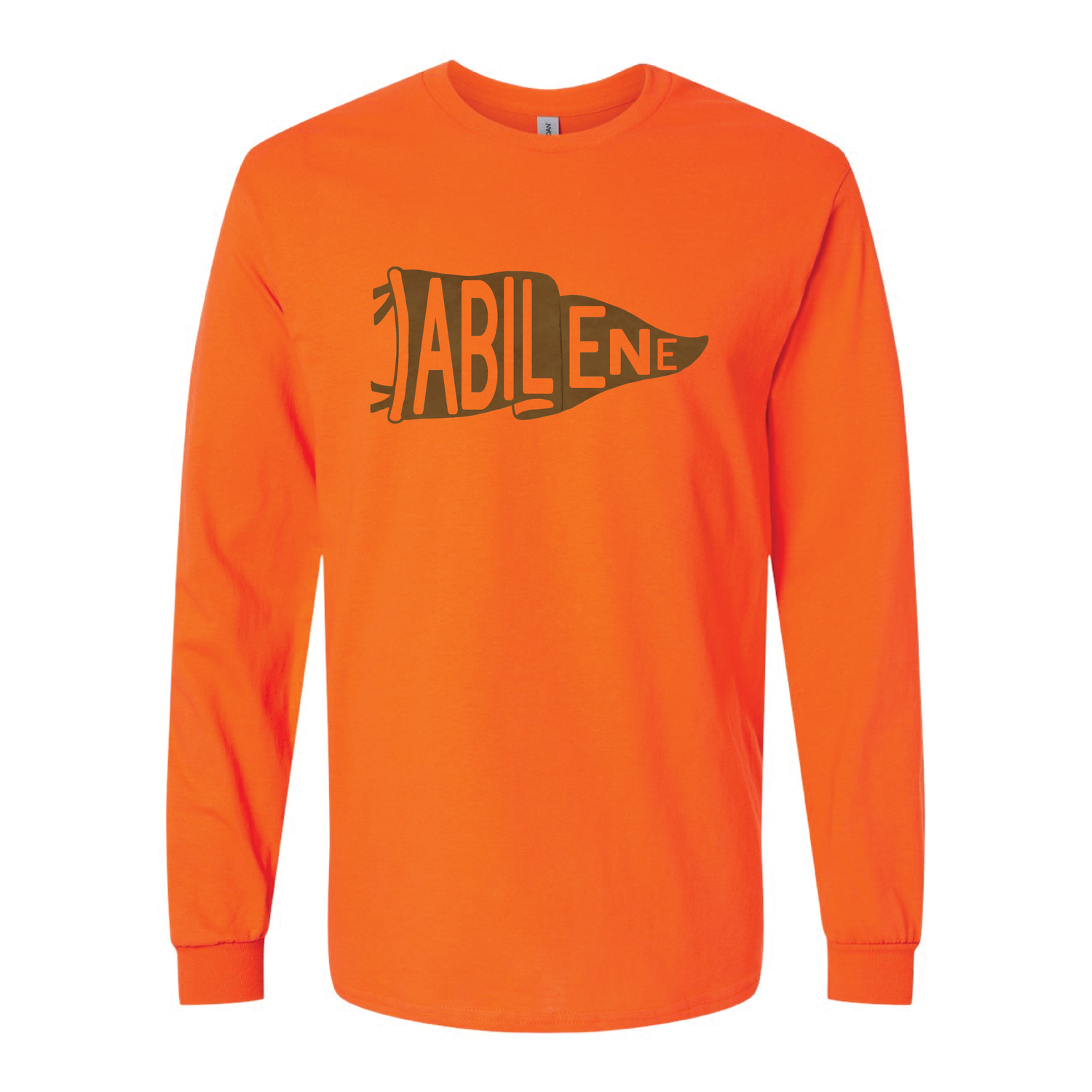 BROWN ABILENE PENNANT ORANGE LONG SLEEVE