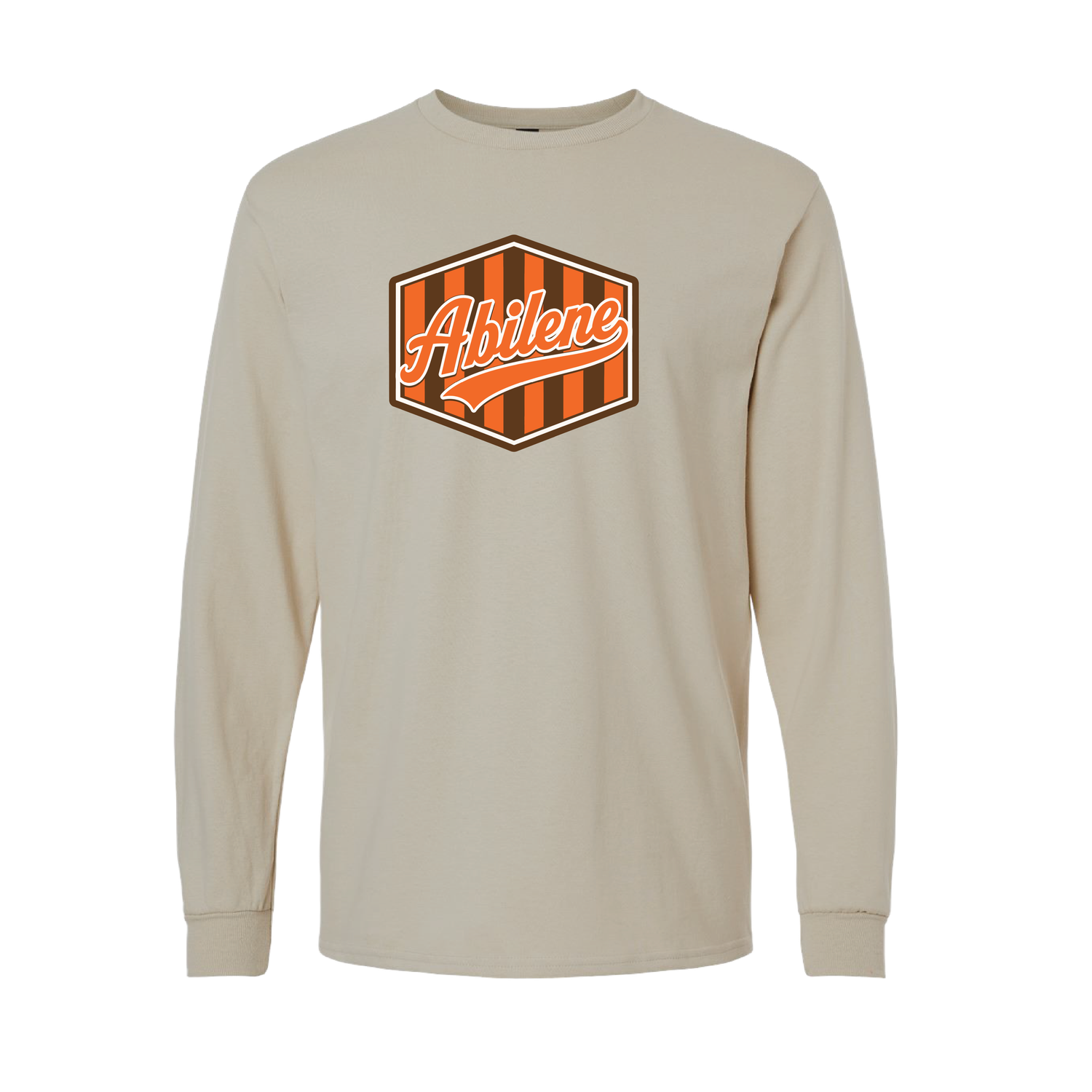ABILENE HEXAGON STRIPES SAND LONG SLEEVE
