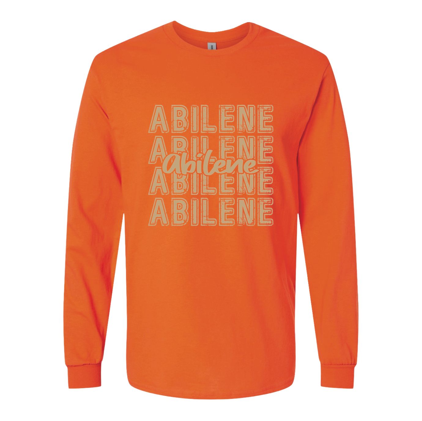 SAND ABILENE REPEAT ORANGE LONG SLEEVE 8400