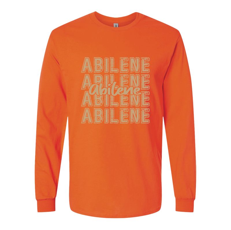 SAND ABILENE REPEAT ORANGE LONG SLEEVE 8400