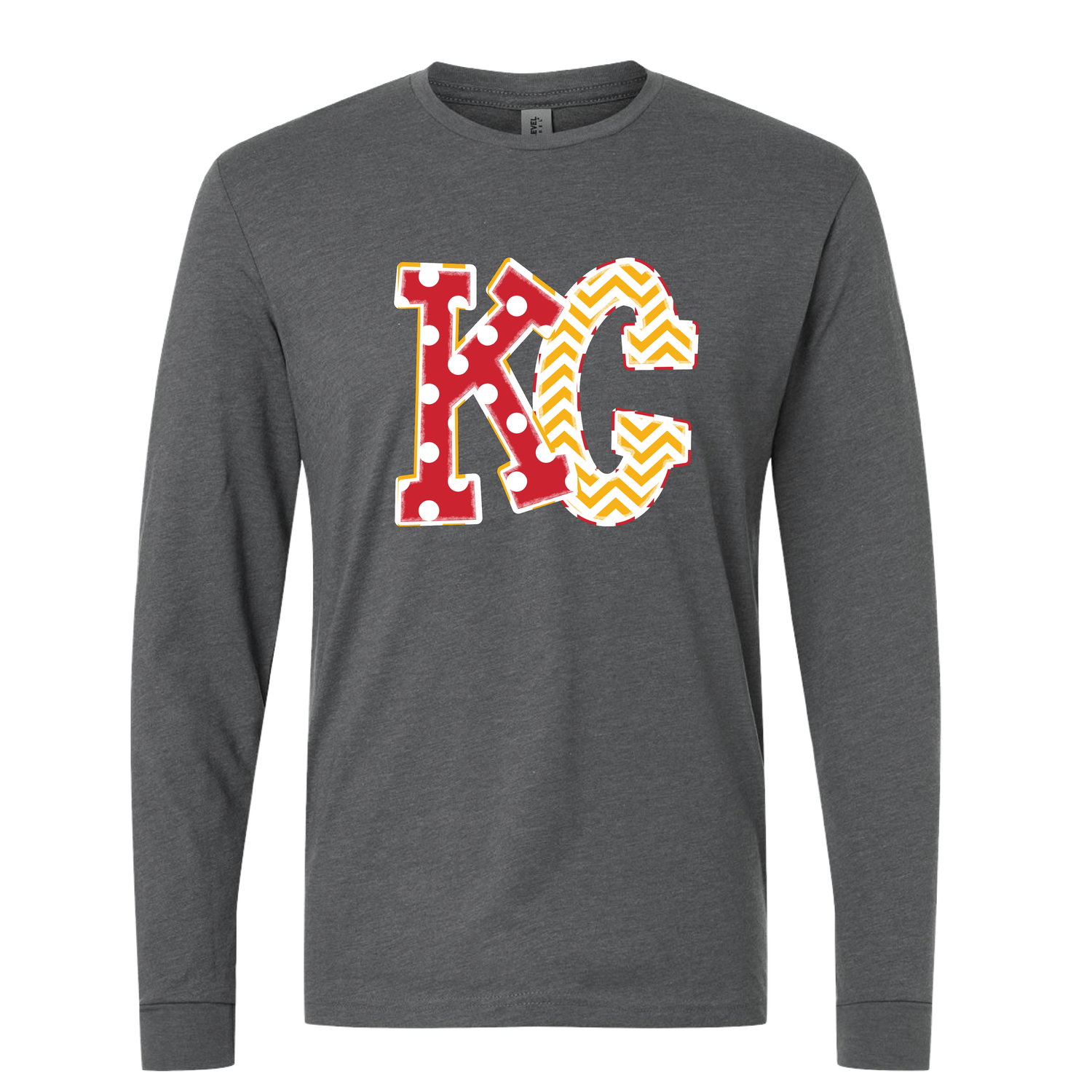 DARK HEATHER GREY KC CHIEFS LONG SLEEVE