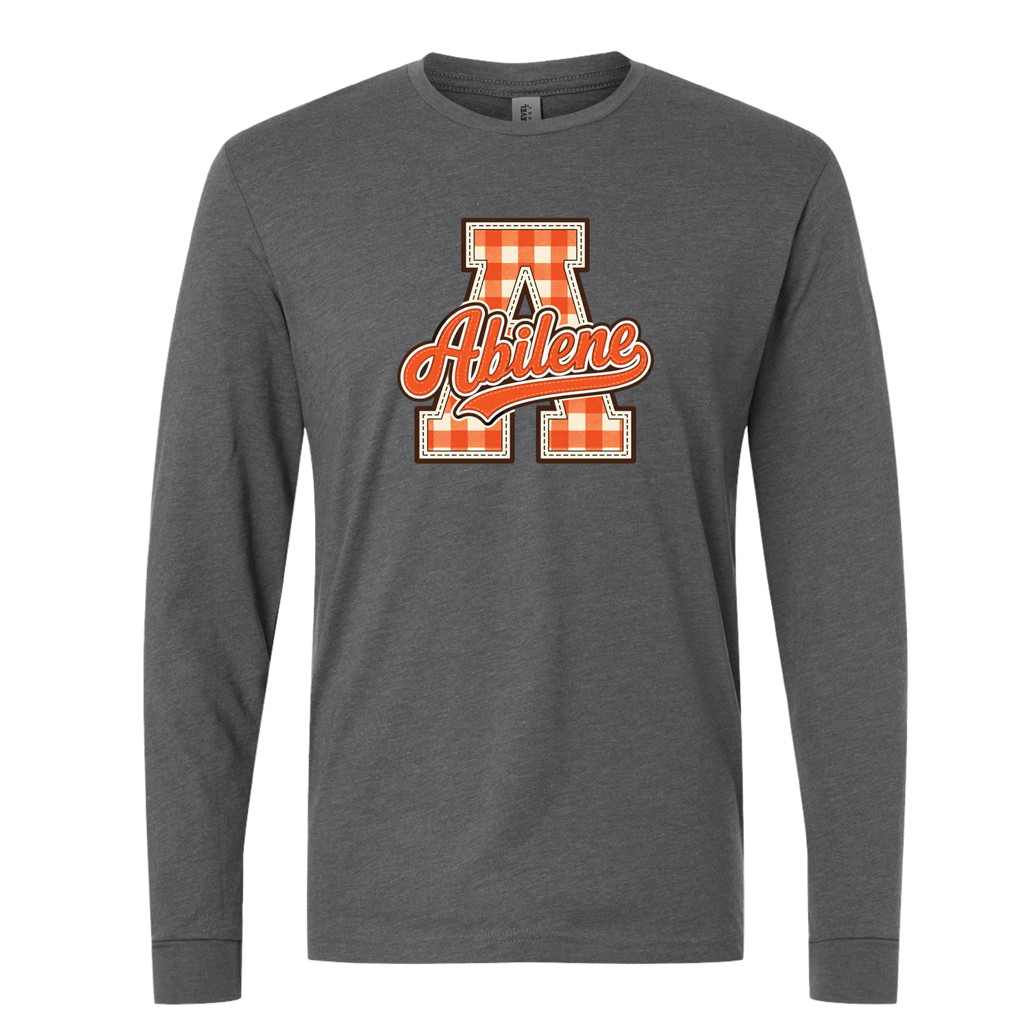 PLAID A LOGO LONG SLEEVE - DARK HEATHER 8400