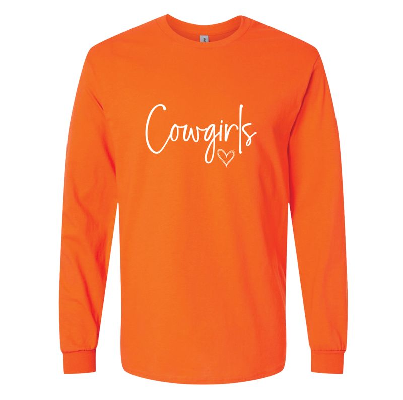 COWGIRLS HEART ORANGE LONG SLEEVE 2400