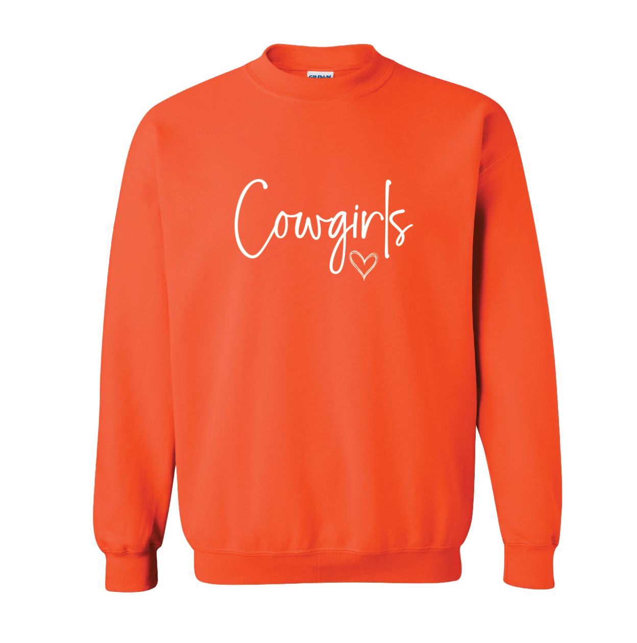 COWGIRLS HEART ORANGE SWEATSHIRT 18000