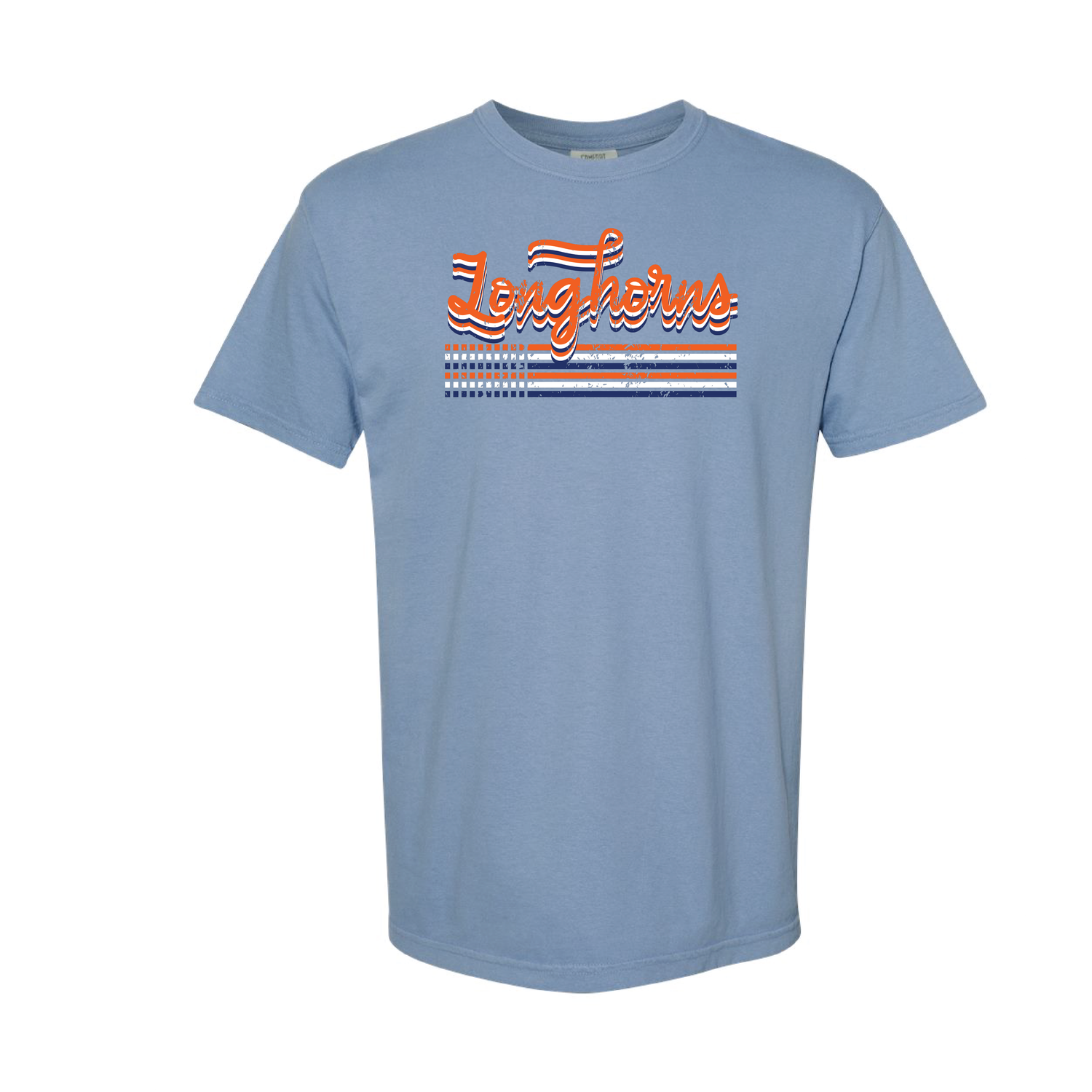LONGHORNS RETRO Washed Denim Comfort Colors