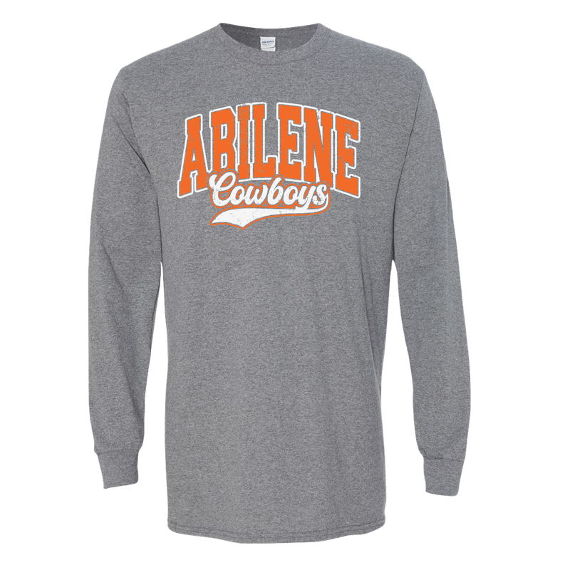 ABILENE COWBOYS SCRIPT TAIL ALL STYLES HEATHER GRAPHITE