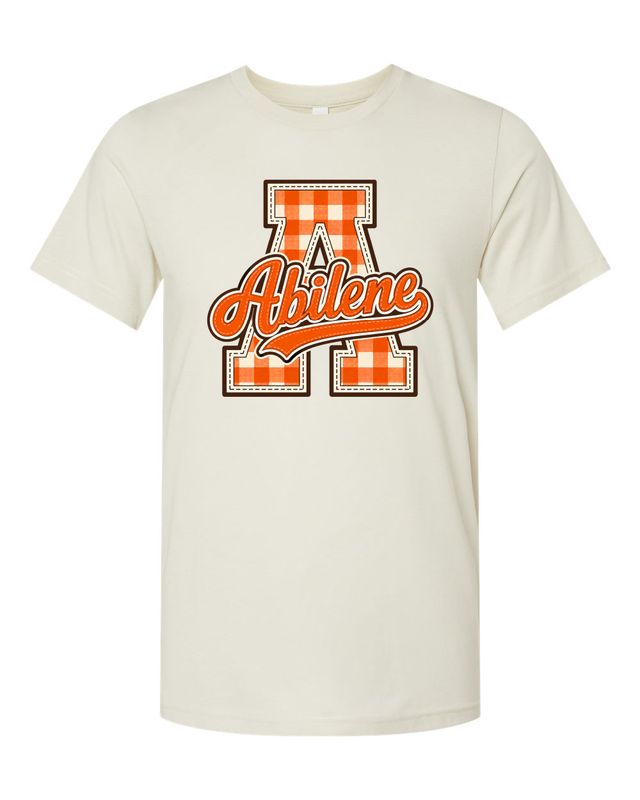 Gingham A Abilene - Cream TSHIRT