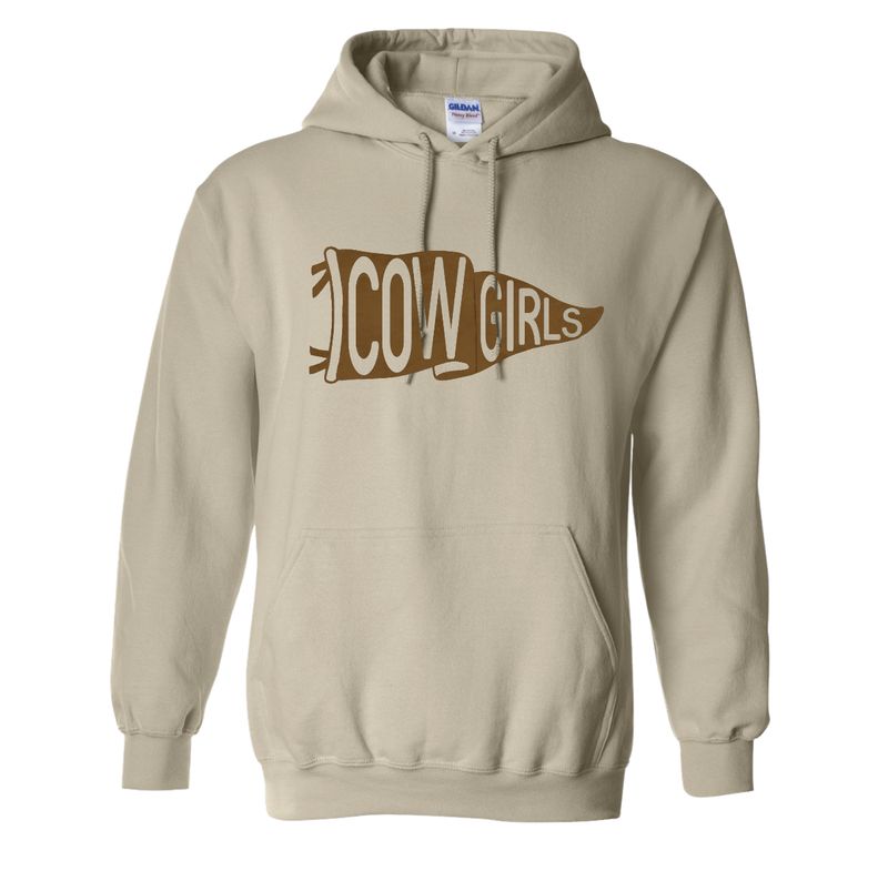 COWGIRLS BROWN PENNANT HOODIE 18500