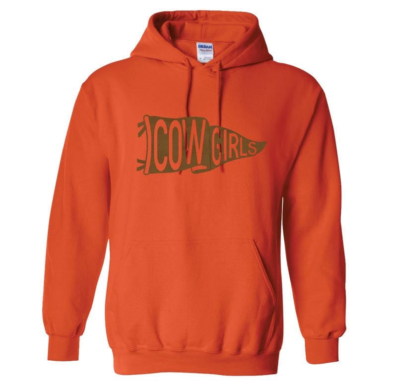 COWGIRLS BROWN PENNANT HOODIE 18500