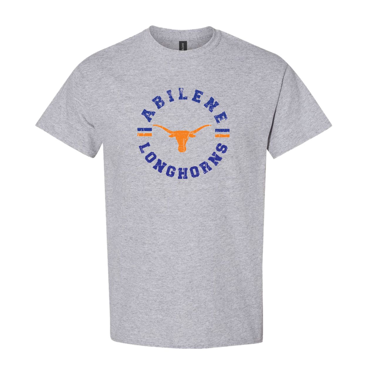 CIRCLE LONGHORNS SPORT GRAY TSHIRT 8000