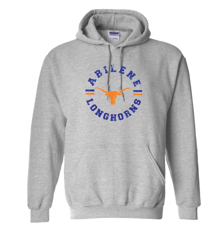 CIRCLE LONGHORNS SPORT GRAY HOODIE 18500