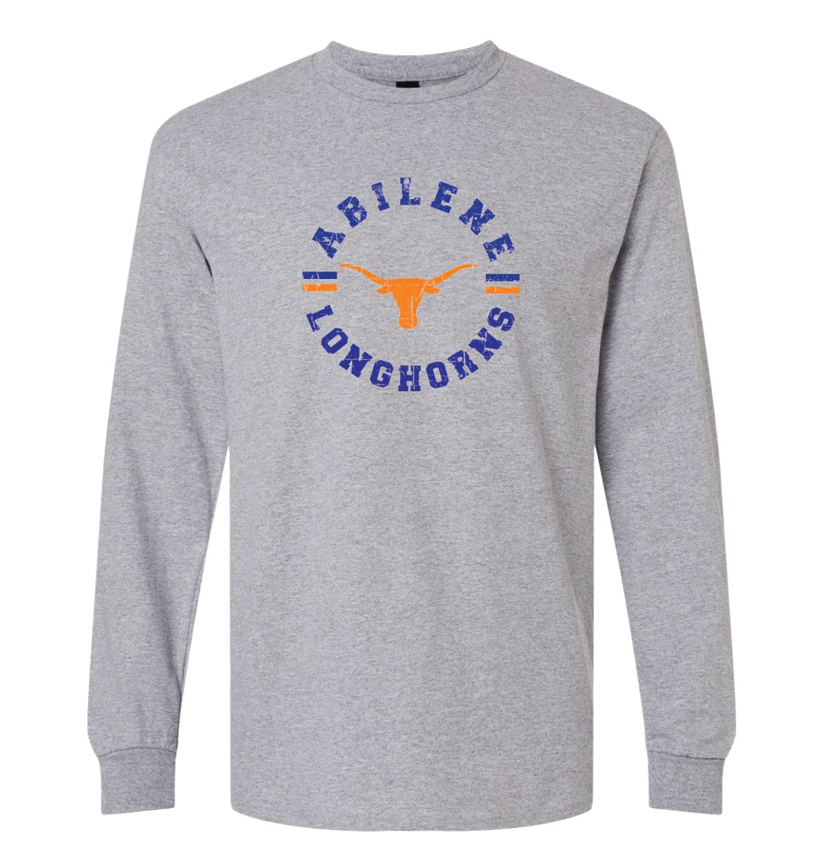 CIRCLE LONGHORNS SPORT GRAY LONG SLEEVE 2400