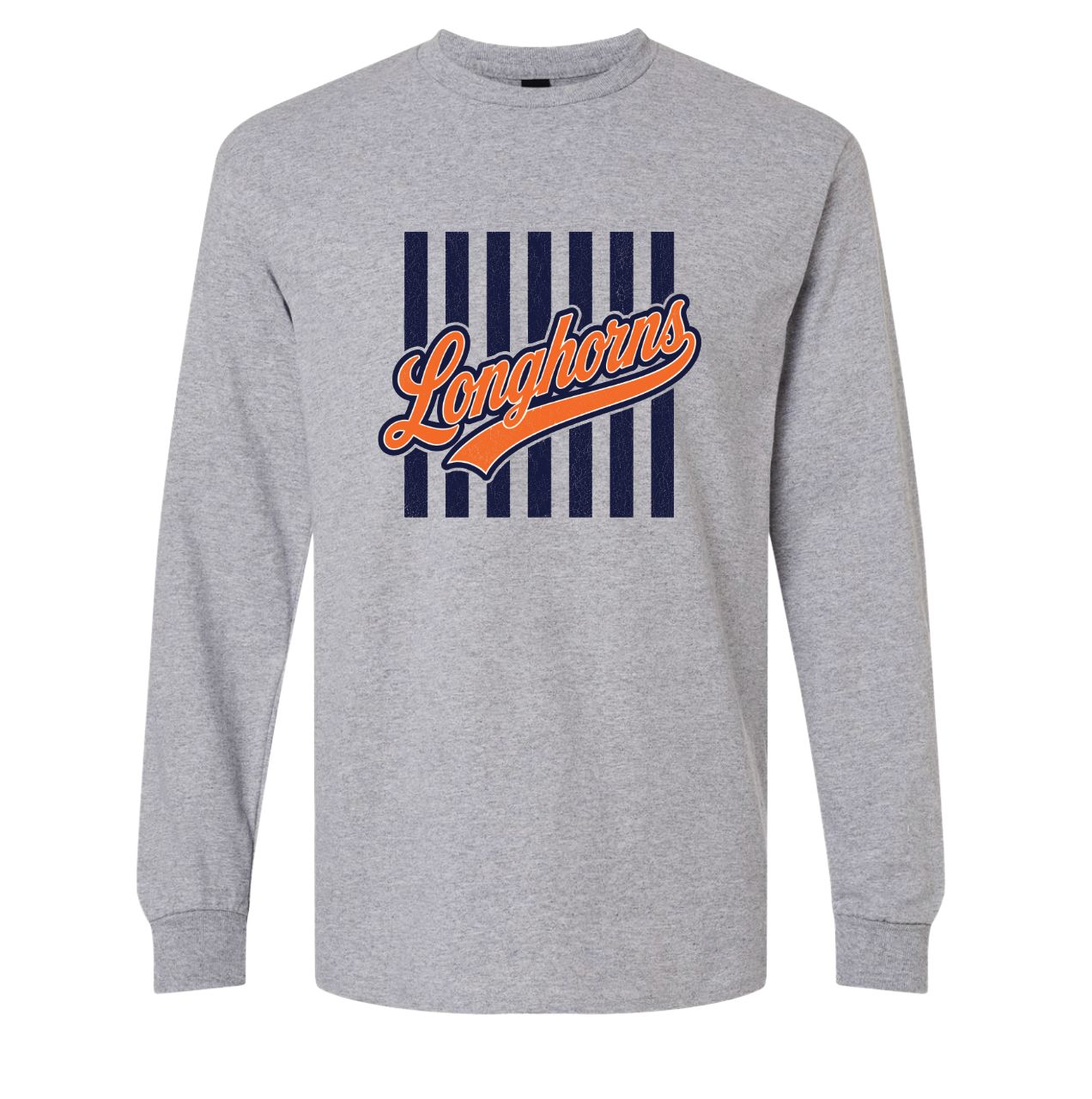 LONGHORNS STRIPES SPORT GRAY LONG SLEEVE 2400