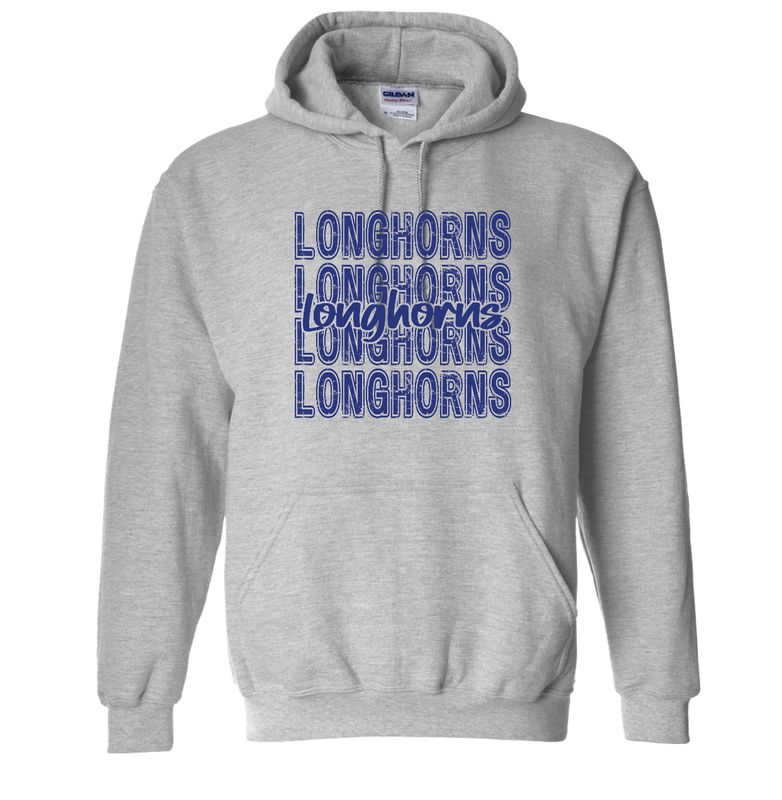 NAVY REPEAT LONGHORNS HOODIE 18500