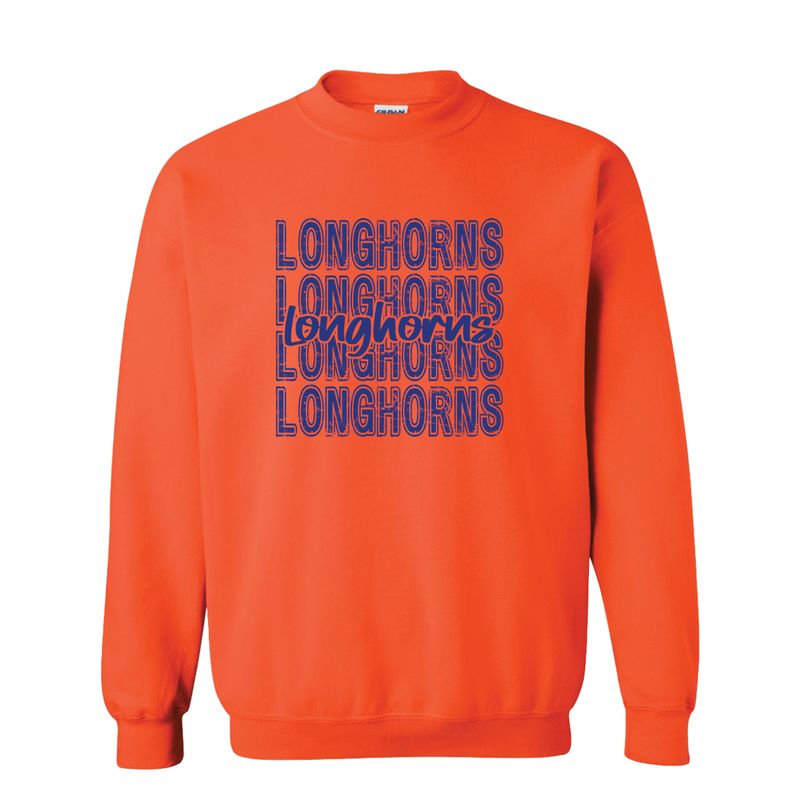 NAVY REPEAT LONGHORNS SWEATSHIRT 18000