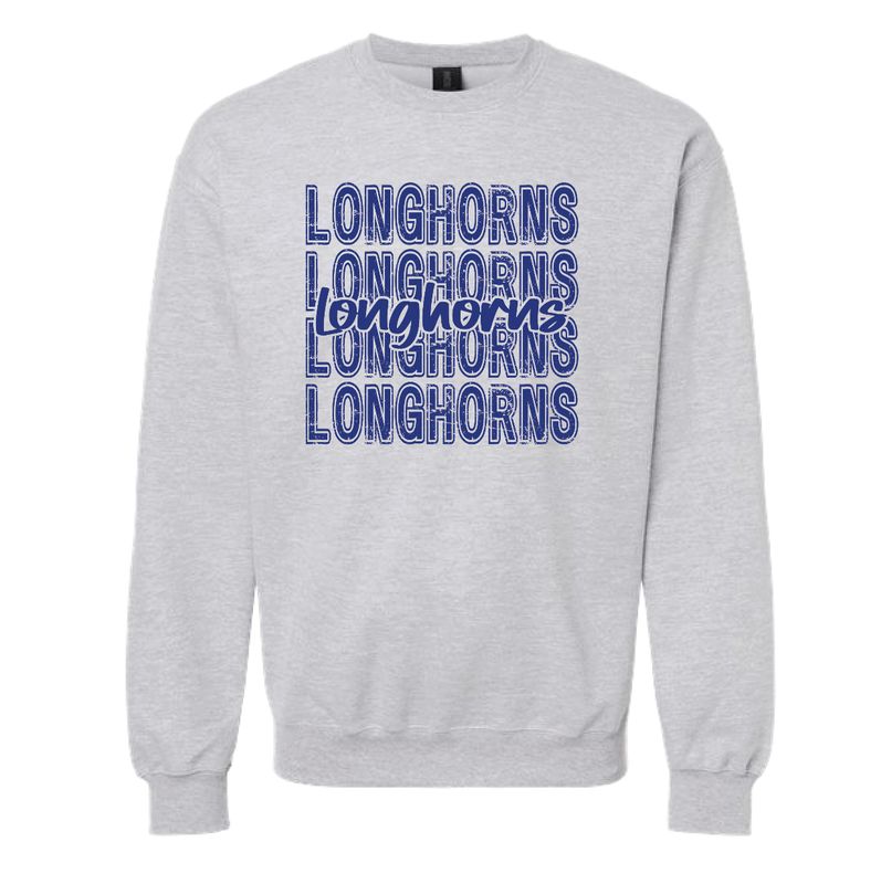 NAVY REPEAT LONGHORNS SWEATSHIRT 18000