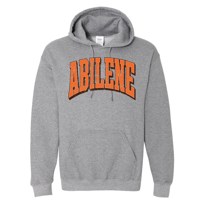 ABILENE CURVED LARGE HOODIE HEATHER GRAPHITE 18500