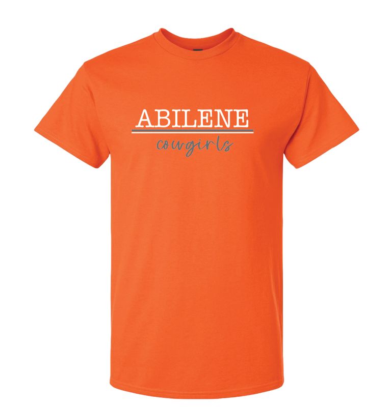 WHITE &amp; GRAY ABILENE COWGIRLS TSHIRT 8000