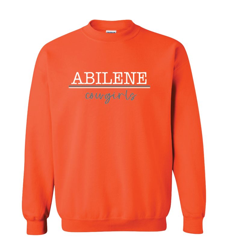 WHITE &amp; GRAY ABILENE COWGIRLS SWEATSHIRT 18000