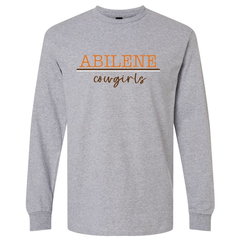 ORANGE &amp; BROWN ABILENE COWGIRLS LONG SLEEVE 2400