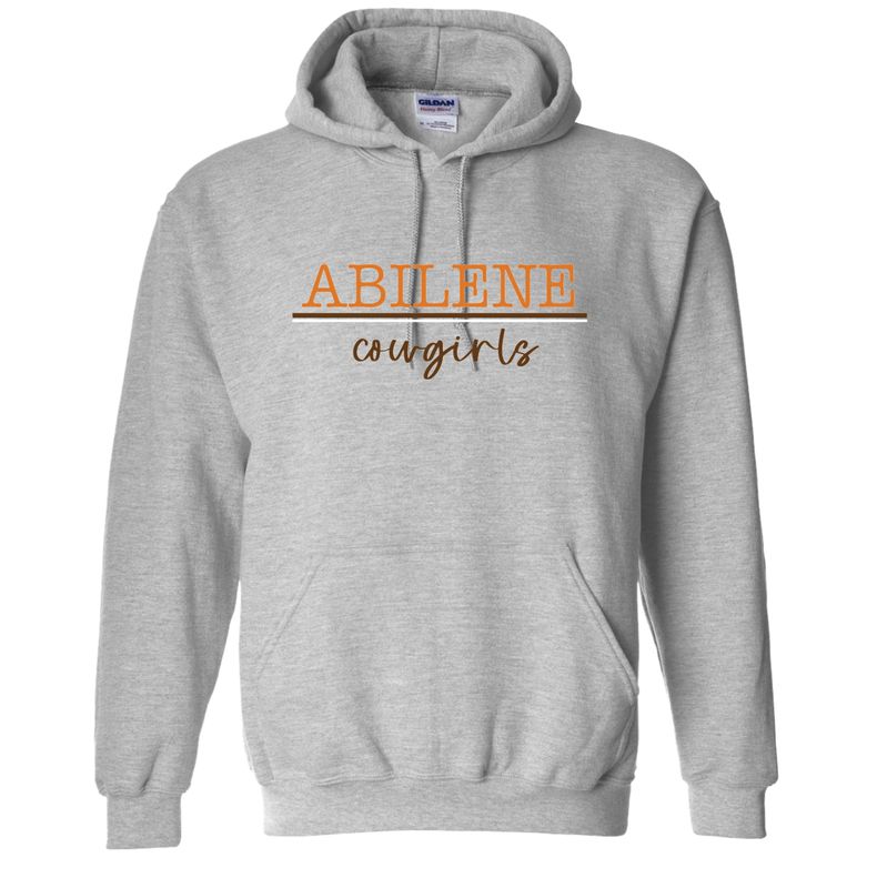 ORANGE &amp; BROWN ABILENE COWGIRLS HOODIE 18500