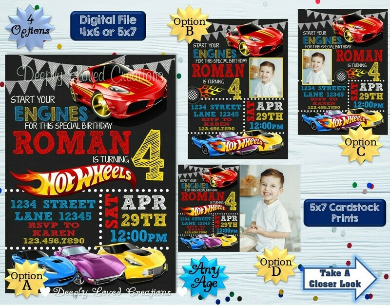 Hot Wheels Birthday*Hot Wheels Invitation*Hot Wheels Digital*Hot Wheels Theme*Hot Wheels Party*Hot Wheels Invite