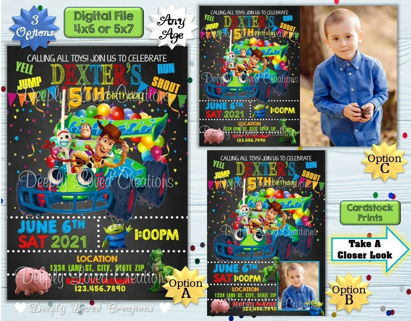 Toy Story Birthday*Toy Story Invitation*Toy Story Digital*Toy Story Theme*Toy Story Party*Toy Story Invite