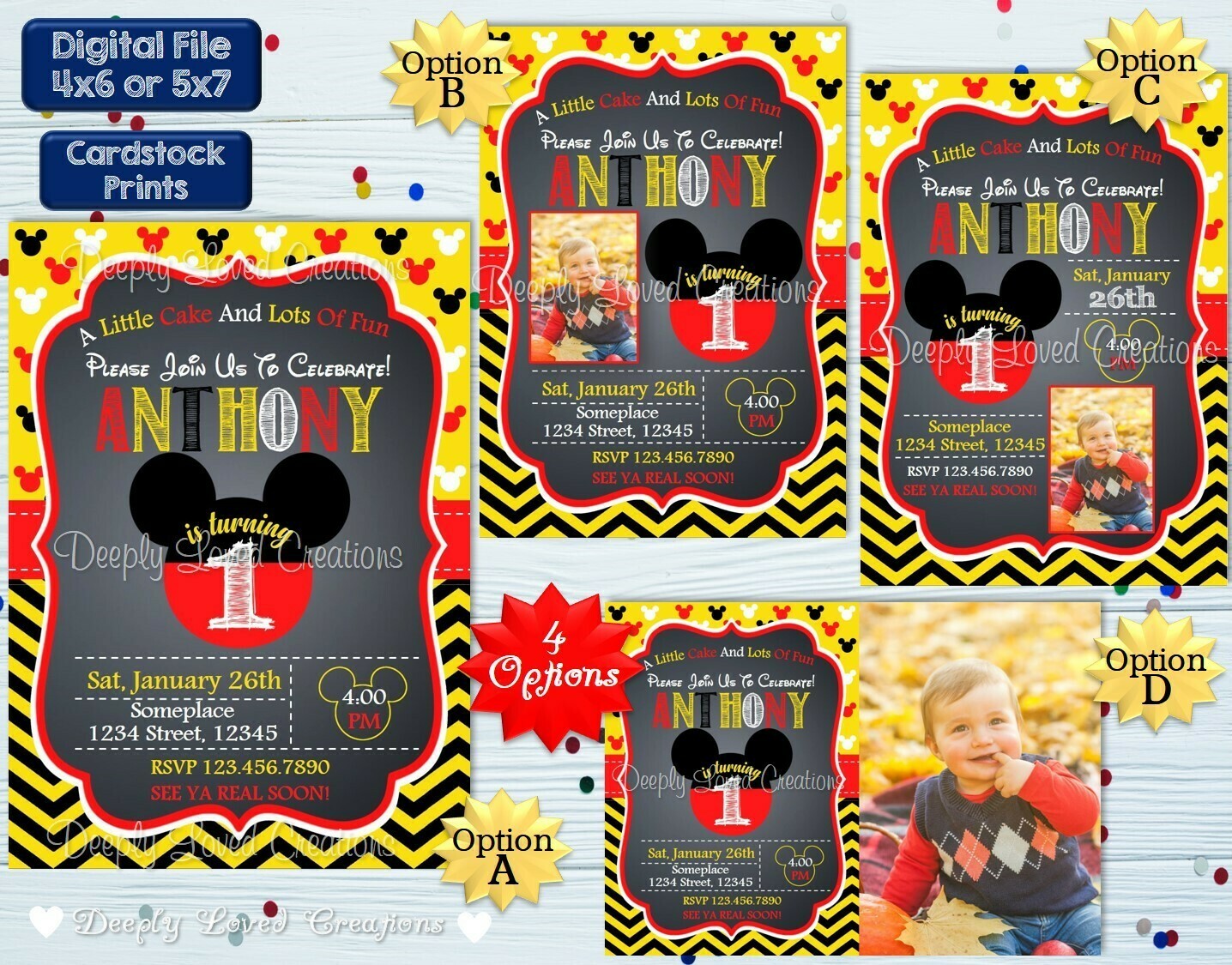 Mickey Mouse Birthday*Mickey Mouse Invitation*Mickey Mouse Digital*Mickey Mouse Theme*Mickey Mouse Party*Mickey Mouse Invite*Mickey Mouse 1st*Mickey Mouse 2nd*Mickey Mouse 3rd*Mickey Mouse 4th
